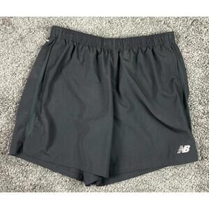 New Balance Mens Running Shorts Black Lined NB Dry 5" Inseam Key Pocket Size L